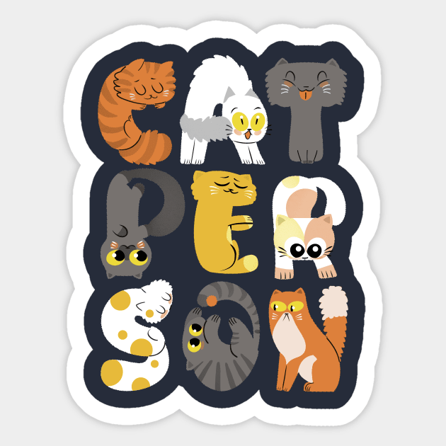 Cat Person Sticker by Queenmob